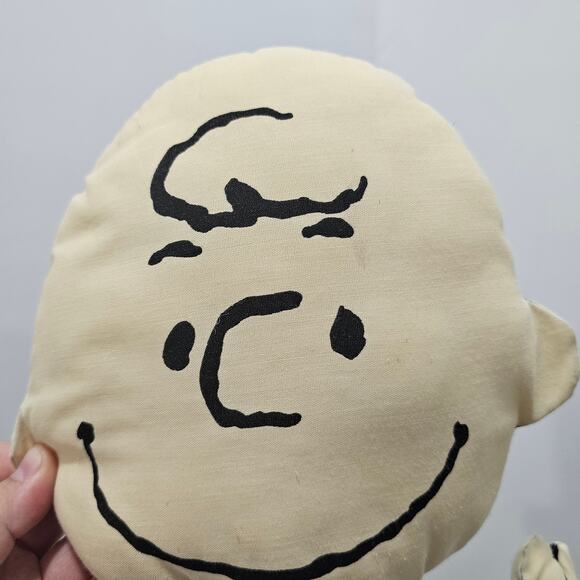 Peanuts Charlie Brown Cut n Sew Flat Pillow 1958 Vintage United Syndicate Blue - Picture 4 of 6